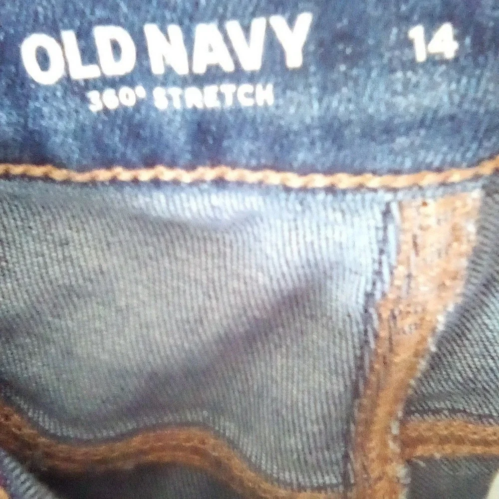 Old Navy Rockstar Jeggings Size 14 Dark Wash High Rise Distressed